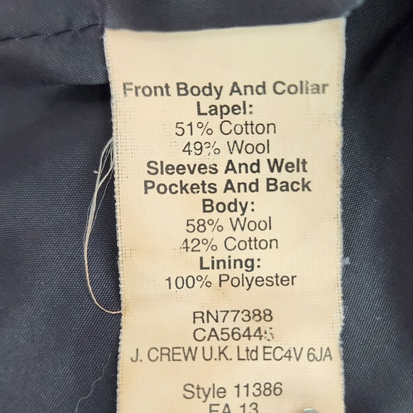 J.Crew cotton/ wool color block button up blazer - Picture 9 of 9